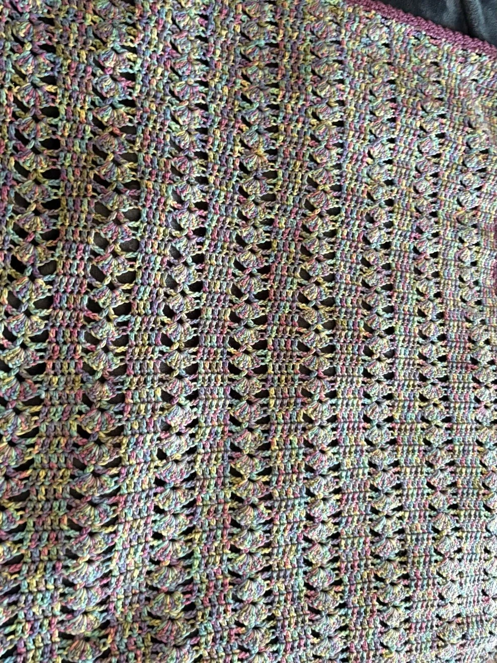 Multicolor Open-Knit Women's Sweater